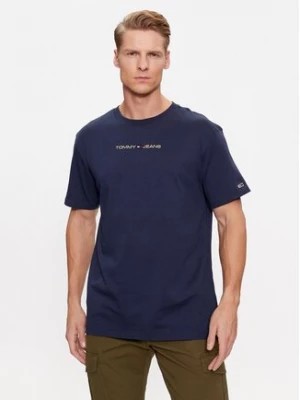 Zdjęcie produktu Tommy Jeans T-Shirt Classic Gold Linear DM0DM17728 Granatowy Classic Fit