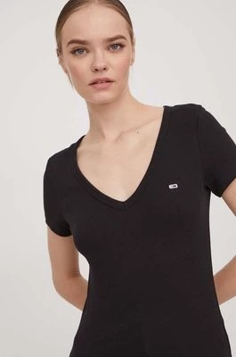 Zdjęcie produktu Tommy Jeans t-shirt damski kolor czarny DW0DW17385