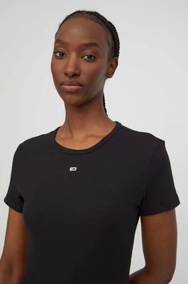 Zdjęcie produktu Tommy Jeans t-shirt damski kolor czarny DW0DW17383