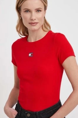 Zdjęcie produktu Tommy Jeans t-shirt damski kolor czerwony DW0DW17881