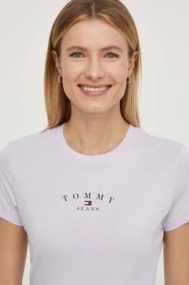 Zdjęcie produktu Tommy Jeans t-shirt damski kolor fioletowy DW0DW18140