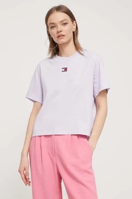 Zdjęcie produktu Tommy Jeans t-shirt damski kolor fioletowy DW0DW17391