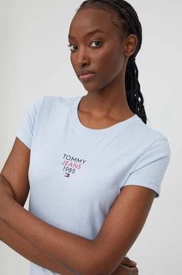 Zdjęcie produktu Tommy Jeans t-shirt damski kolor niebieski DW0DW17357