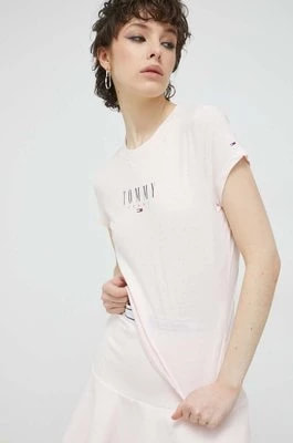 Zdjęcie produktu Tommy Jeans t-shirt damski kolor różowy