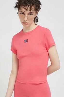 Zdjęcie produktu Tommy Jeans t-shirt damski kolor różowy