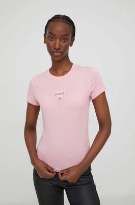 Zdjęcie produktu Tommy Jeans t-shirt damski kolor różowy DW0DW17357