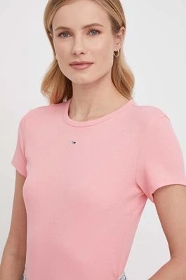 Zdjęcie produktu Tommy Jeans t-shirt damski kolor różowy DW0DW17383