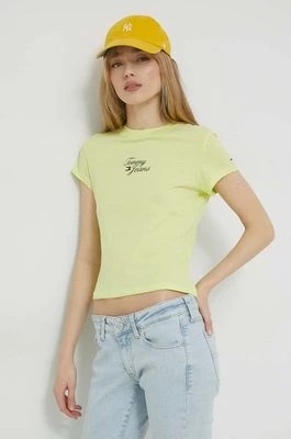 Zdjęcie produktu Tommy Jeans t-shirt damski kolor zielony