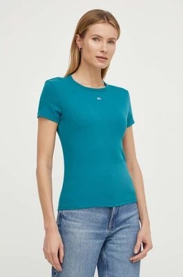Zdjęcie produktu Tommy Jeans t-shirt damski kolor zielony DW0DW17383
