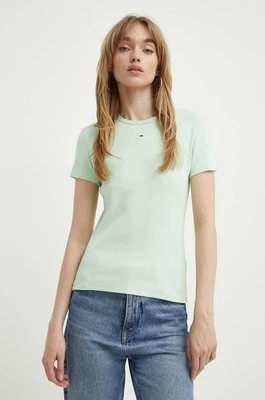 Zdjęcie produktu Tommy Jeans t-shirt damski kolor zielony DW0DW17383