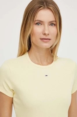 Zdjęcie produktu Tommy Jeans t-shirt damski kolor żółty DW0DW17383