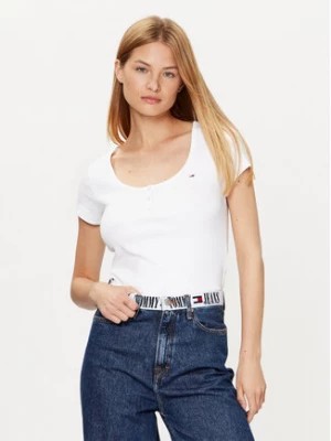Zdjęcie produktu Tommy Jeans T-Shirt DW0DW16107 Biały Regular Fit