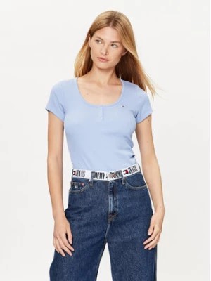 Zdjęcie produktu Tommy Jeans T-Shirt DW0DW16107 Błękitny Regular Fit