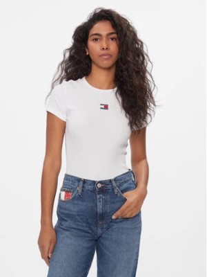 Zdjęcie produktu Tommy Jeans T-Shirt DW0DW17881 Biały Slim Fit