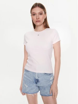 Zdjęcie produktu Tommy Jeans T-Shirt Essential DW0DW14876 Różowy Slim Fit