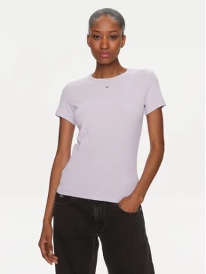 Zdjęcie produktu Tommy Jeans T-Shirt Essential DW0DW17383 Fioletowy Slim Fit