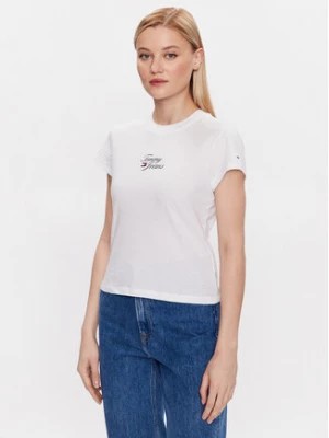 Zdjęcie produktu Tommy Jeans T-Shirt Essential Logo DW0DW15441 Biały Regular Fit