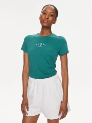 Zdjęcie produktu Tommy Jeans T-Shirt Essential Logo DW0DW18140 Zielony Slim Fit