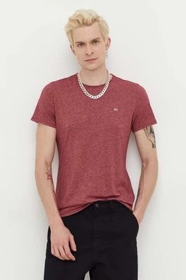 Zdjęcie produktu Tommy Jeans t-shirt męski kolor bordowy melanżowy DM0DM09586