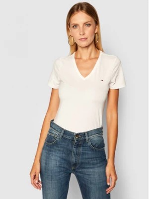 Zdjęcie produktu Tommy Jeans T-Shirt Tjw Skinny Stretch DW0DW09197 Biały Slim Fit
