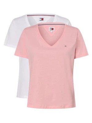 Zdjęcie produktu Tommy Jeans T-shirty pakowane po 2 szt. Kobiety Bawełna różowy|biały jednolity,