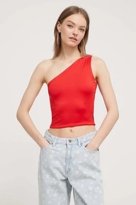 Zdjęcie produktu Tommy Jeans top damski kolor czerwony DW0DW17898