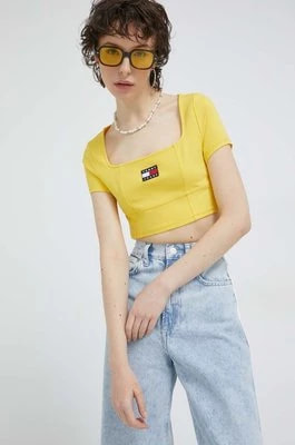 Zdjęcie produktu Tommy Jeans top damski kolor żółty