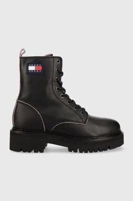 Zdjęcie produktu Tommy Jeans workery Urban Tommy Jeans Piping Boot damskie kolor czarny na platformie