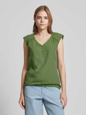 Zdjęcie produktu Top bluzkowy z dekoltem w serek i listwą guzikową Ragwear