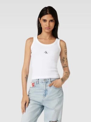 Zdjęcie produktu Top z naszywką z logo model ‘WOVEN LABEL’ Calvin Klein Jeans