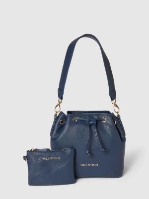 Zdjęcie produktu Torba shopper z detalem z logo model ‘BRIXTON’ w kolorze ciemnoniebieskim VALENTINO BAGS
