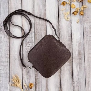 Zdjęcie produktu Skórzana torebka damska na ramię elegancka włoska brązowy Merg