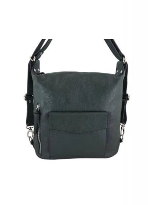 Zdjęcie produktu Torebka - plecak skórzany Barberini's - Zielona ciemna Merg
