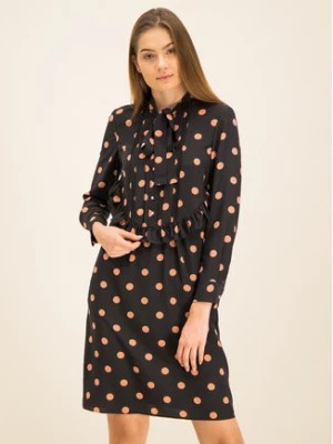 Zdjęcie produktu Tory Burch Sukienka koszulowa Printed Ruffle Bow Dress 61697 Czarny Regular Fit