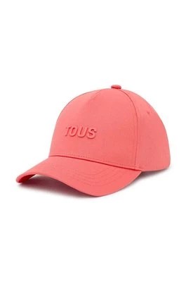 Zdjęcie produktu Tous czapka z daszkiem bawełniana kolor pomarańczowy gładka 2002039909