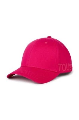 Zdjęcie produktu Tous czapka z daszkiem bawełniana kolor różowy gładka 2002040025