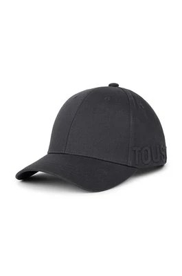 Zdjęcie produktu Tous czapka z daszkiem bawełniana kolor szary gładka 2002040047