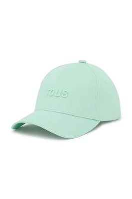 Zdjęcie produktu Tous czapka z daszkiem bawełniana kolor turkusowy gładka 2002039939