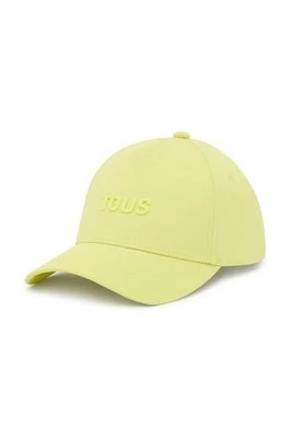 Zdjęcie produktu Tous czapka z daszkiem bawełniana kolor zielony gładka 2002039905