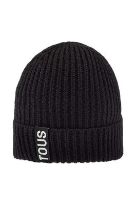 Zdjęcie produktu Tous czapka z domieszką wełny kolor czarny 2001941151
