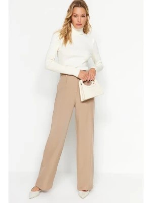 Zdjęcie produktu trendyol Spodnie w kolorze beżowym rozmiar: 34