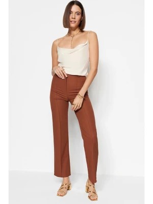 Zdjęcie produktu trendyol Spodnie w kolorze brązowym rozmiar: 36