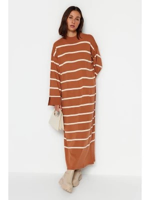 Zdjęcie produktu trendyol Sukienka w kolorze biało-karmelowym rozmiar: L