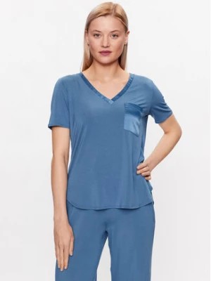 Zdjęcie produktu Triumph Koszulka piżamowa Climate Aloe 10214846 Niebieski Regular Fit