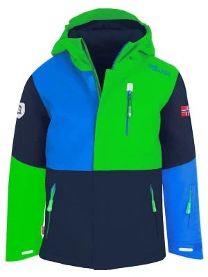 Zdjęcie produktu Trollkids Kurtka narciarska "Hallingdal" w kolorze granatowo-zielonym rozmiar: 92