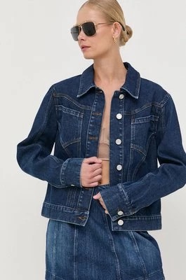 Zdjęcie produktu Trussardi kurtka jeansowa damska kolor granatowy przejściowa