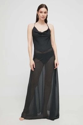 Zdjęcie produktu Trussardi sukienka kolor czarny maxi rozkloszowana