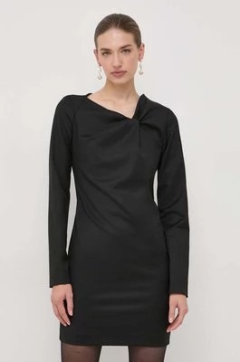 Zdjęcie produktu Trussardi sukienka kolor czarny mini prosta