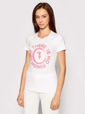 Zdjęcie produktu Trussardi T-Shirt 56T00382 Biały Slim Fit