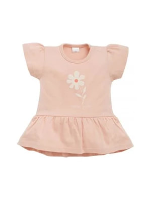 Zdjęcie produktu Tunika bawełniana z krótkim rękawem Summer garden różowa Pinokio